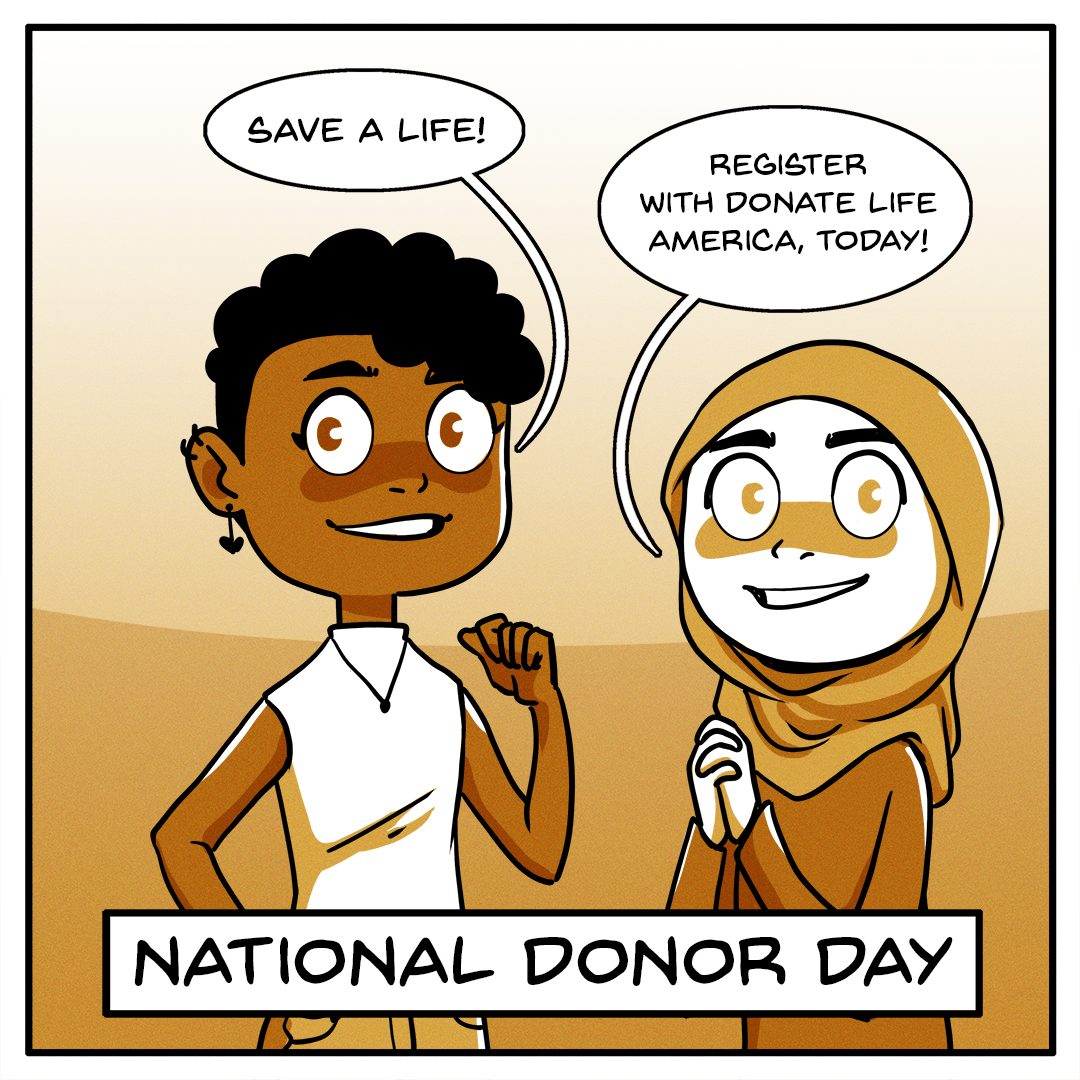 Cartoon for National Donor Day